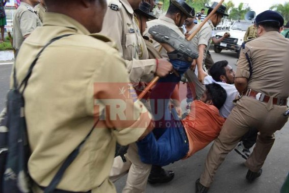 Tripura Trinamool alleged police's brutal attack